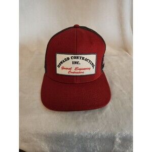 Howard Contracting Inc. Graphic Wine & Gray Adjustable Trucker Hat One Size